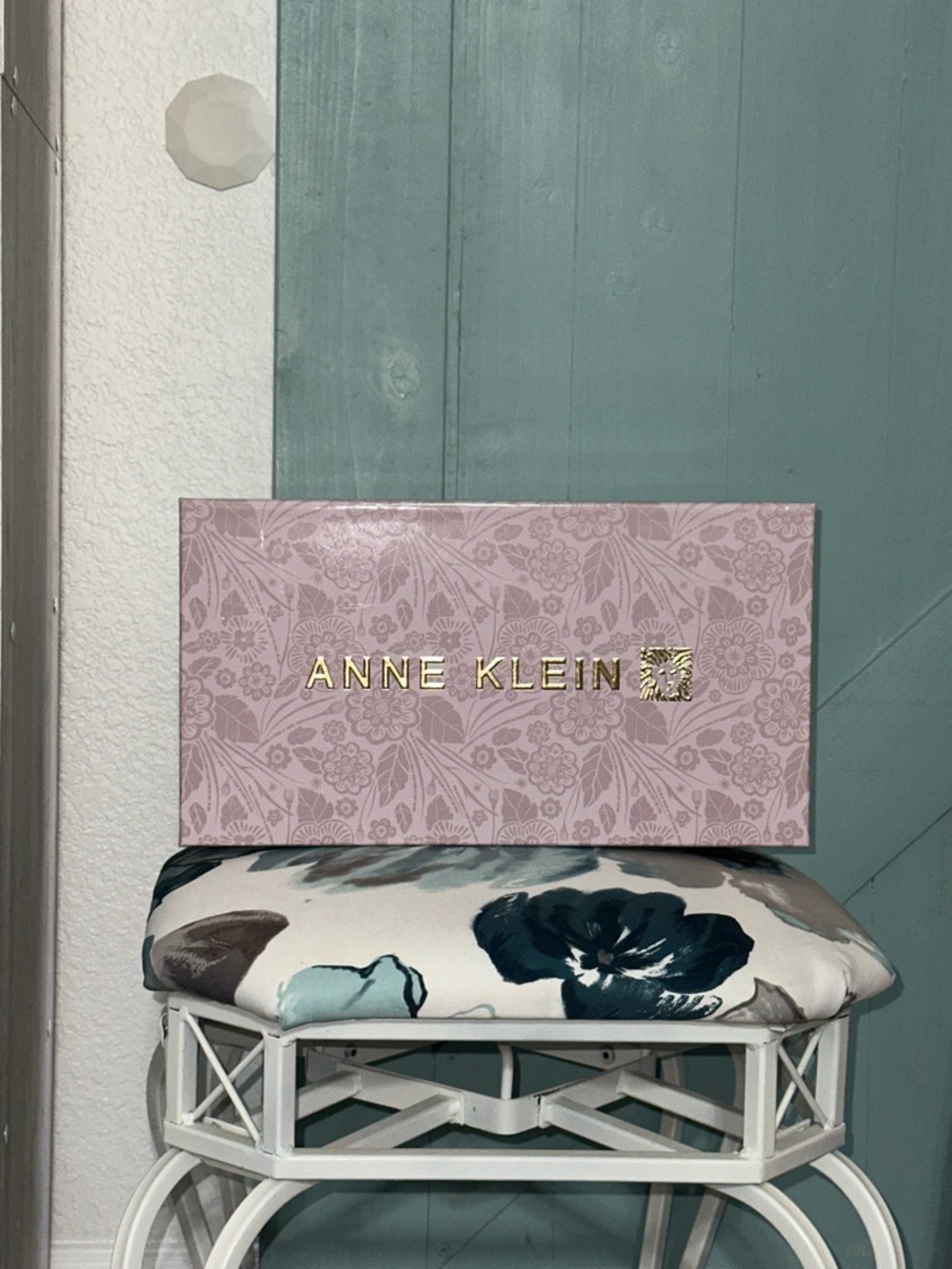 Anne Klein Pink and Gold Wristlet Clutch - Picture 2 of 6